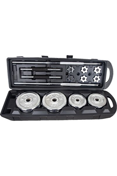 Zupimo 50 Kg Çantalı Krom Dambıl Seti – Döküm Plaka ve Bar Ağırlık Seti