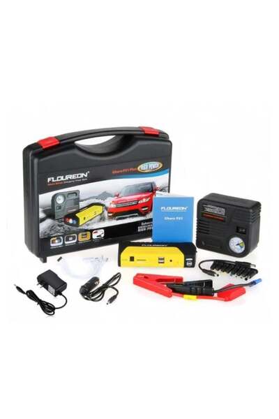 ZanaCasei Portable car jump starter robot, with 68800 mAh battery + car compressor