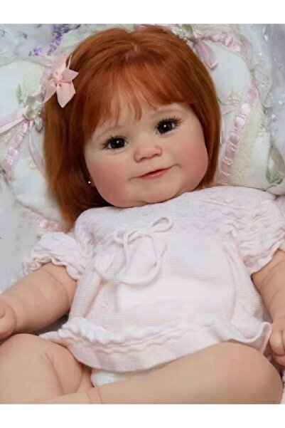 Choice دمية ماددي بيبي ريبورن ذات شعر صدئ متجذر بطول 45 سم، مصنوعة من السيليك...