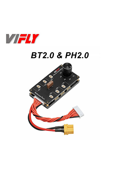 Choice PH2.0 BT2.0 VIFLY Whoop Series Board Balance Charging Board 6 Port 1S LIPO Battery XT60 Input for PH