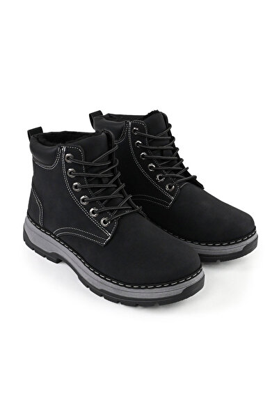 Tmall Men's Boots, With Fur Interior, GB1007, Black
