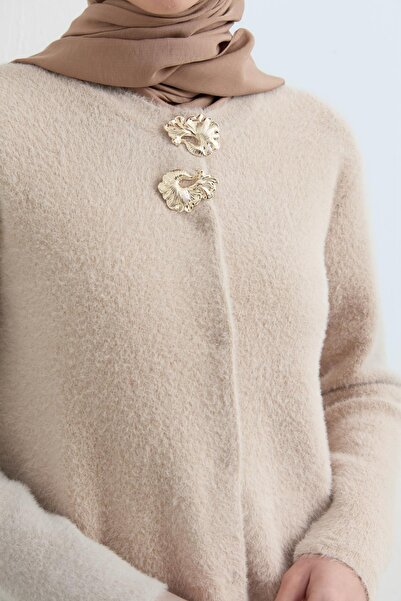 Nihan Bellissimo Angora Hırka Bej