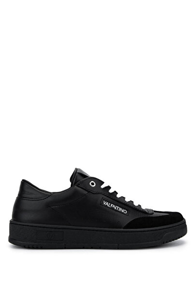 Mario Valentino Men's Genuine Leather Black Sneakers & Sports Shoes