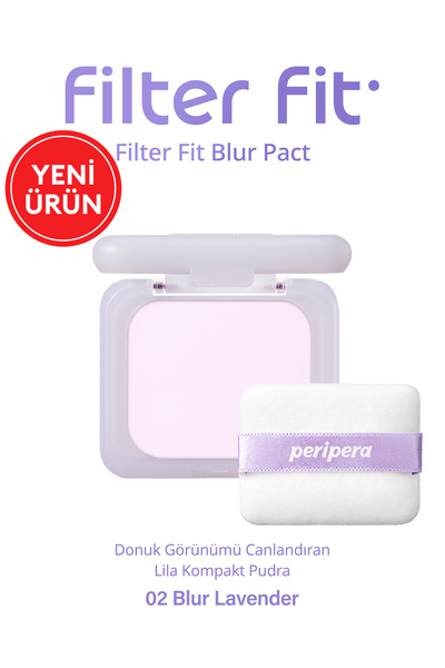 PERIPERA Blur Effect Tone Equalizer Purple Compact Powder Filter Fit Blur Pact (02 Blur Lavender)