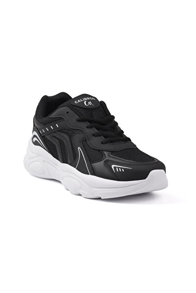 KAJILA Men's Black and White Casual Sports Shoes Comfortable Walking Running Sneaker Lightweight Sole