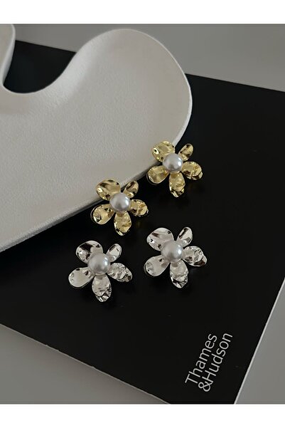 Luxiva أقراط مزينة بالزهور واللؤلؤ