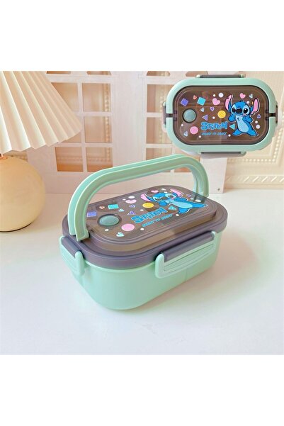 Choice Stitch Disney Stitch Cartoon Portable Lunch Box Child Student Hermetic Bento Box Office Portable Dou