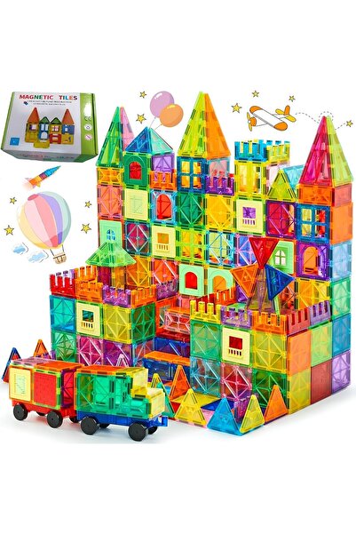 Essentials 360 بلاط مغناطيسي، 108 قطعة مكعبات بناء مغناطيسية، ألعاب بناء STEM للأطفال من سن 3 سنوات فما فوق