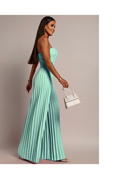 ADAMODA.RO Γυναικεία πλισέ ολόσωμη φόρμα με κουμπιά