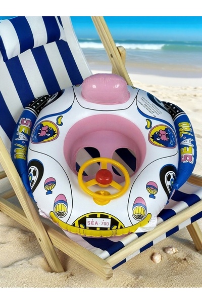 Choice HB-SEA700-Pink 1PC Inflatable Baby Pool Ring Seat Swimming Ring, Toddler Swim Training Ring With Han