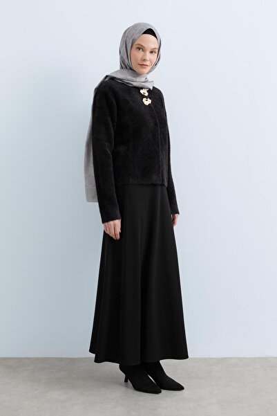 Nihan Bellissimo Angora Hırka Siyah