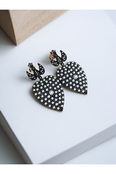 FAYRA ACCESSORIES Swallow and Heart Figured Earrings