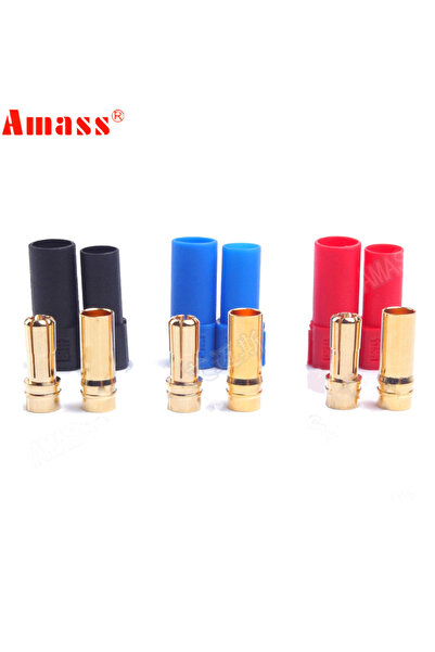 Choice 3Blue 3Red 3Black 9 Pair AMASS XT150 Connector Adapter Male Female Plug 6mm Gold Banana Bullet Plug