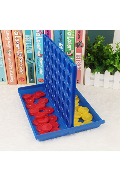 Choice one size Blue Foldable Connect 4 In A Line Board Game Children's Educational Toys Kids Children Line
