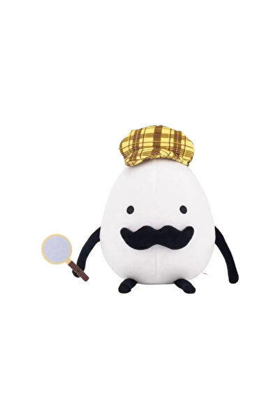 Choice 25cm White 25cm Cartoon Detective Egg Plush Pillow Game Peripherals Do...