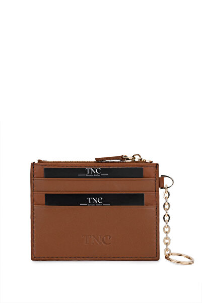 Tamer Tanca Θήκη για κάρτες Unisex από γνήσιο δέρμα Tan