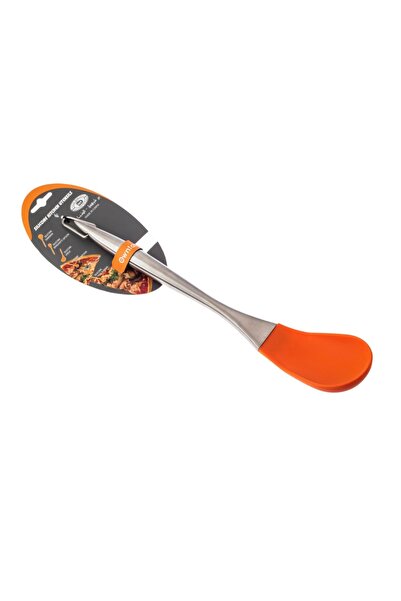 ORIAN مغرفة برتقالية من السيليكون والفولاذ