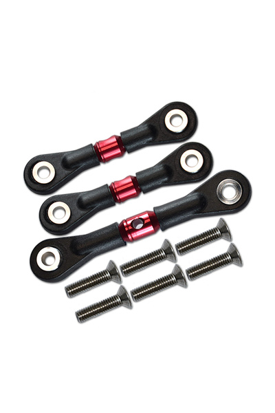 Choice RED TAMIYA TT02 TT02T Adjustable Steering Tie Link Pull Rod Linkage for Tamiya TT-02 TT-02T 1/10 RC
