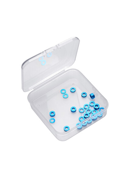 Choice Blue 24pcs M3 Screw Spacer Kit for RC Cars | 3mm Screws+Washers+Spacers | Compatible TAMIYA TT01/TT0