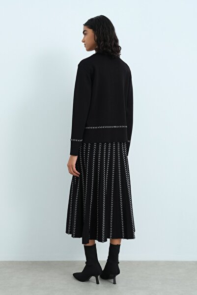 Nihan Blazer Triko Hırka Siyah