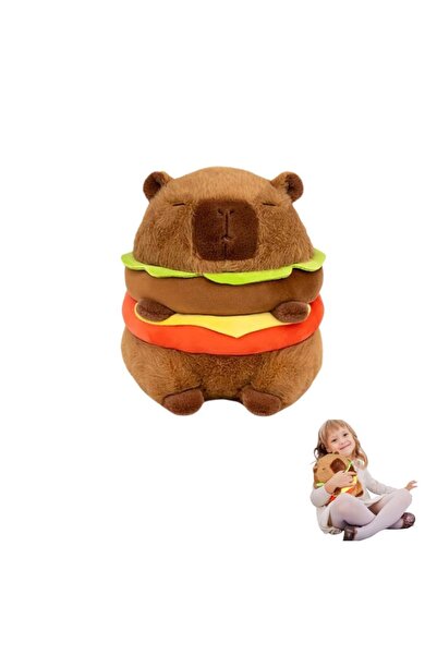 Impact Vision Jucarie de plus Capybara Hamburger, 30 cm, Maro/Multiclor, Impa...
