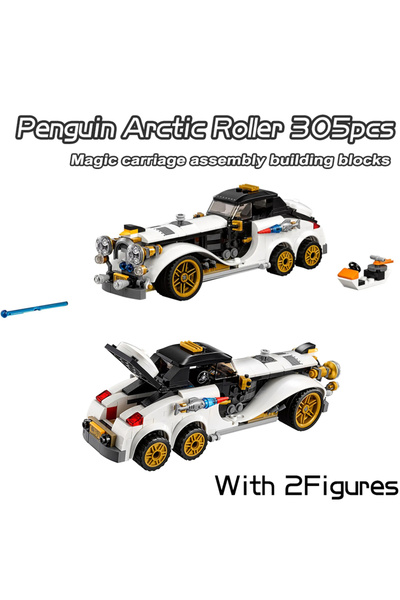 Choice مكعبات بناء Arctic Roller من سلسلة Super Heroes، 305 قطعة، مركبة Batmobile Bat Chariot من Arctic Roller