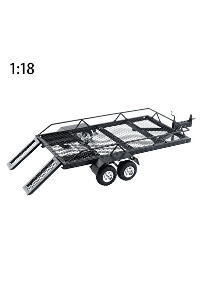 Choice A BDXRC Metal Trailer for 1/18 1/24 RC Car Crawler Axial SCX24 Jeep Gladiator TRX4M