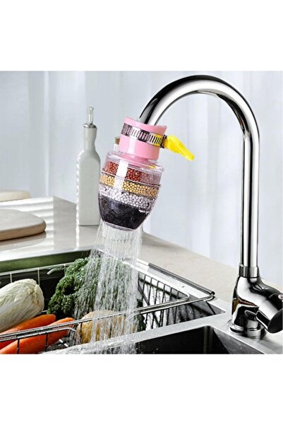 Tiesa Home فلتر طرف الصنبور البلاستيكي المزود بمشبك