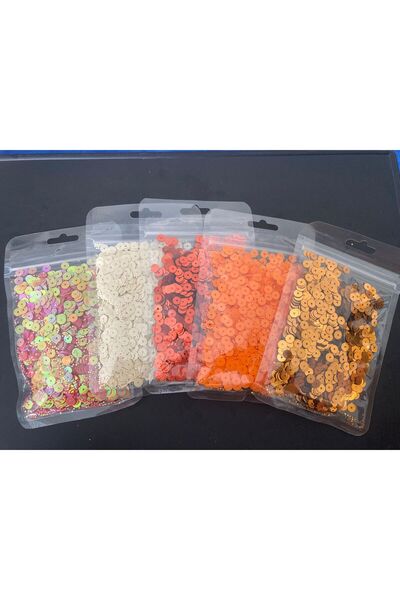 ramkovska Oya Yazma Yemeni Yuvarlak Pul Boncuk 6 mm - 25 Gr X5 PAKET