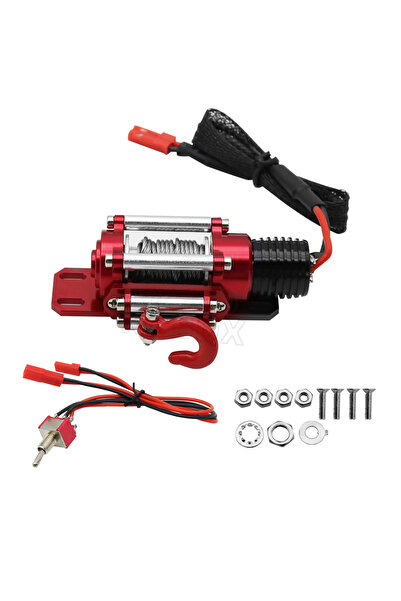 Choice A RC Car Metal Steel Wired Automatic Simulated Winch for 1/10 RC Crawler Car Axial SCX10 II III RBX.
