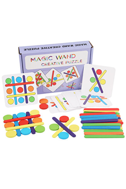 Choice NB155C2 لغز التفكير على شكل عصا قوس قزح للأطفال، طاولة تحدي لغز عصا الآيس كريم الخشبية DIY G