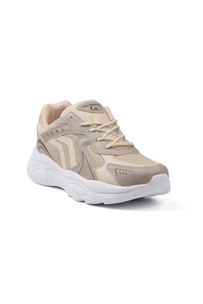 KAJILA Men's Beige Casual Sports Shoes Comfortable Walking Running Sneaker Lightweight Sole