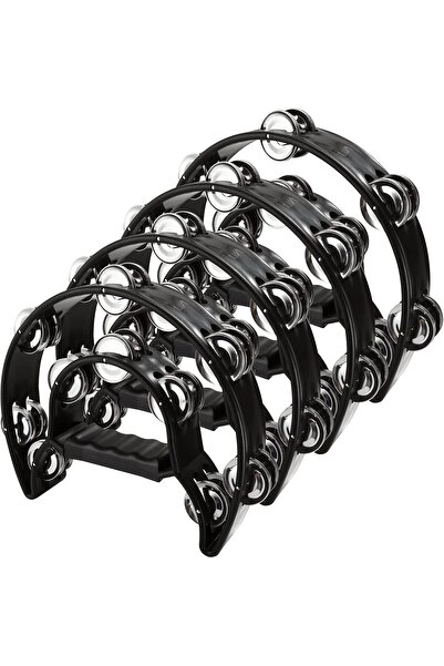 MegArya MIVIDE Pack of 4 Tambourine Half Moon - Hand Tambourine - with 20 Bells - Tambourine for Aldult