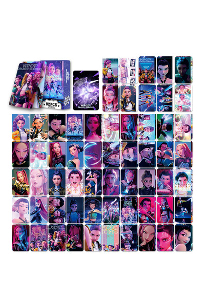 Miniso 92pcs 92pcs Kpop Demon Hunter Cards Kids Anime Rumi Mira Zoey Game Card Girl Cosplay Classic Toys Ch