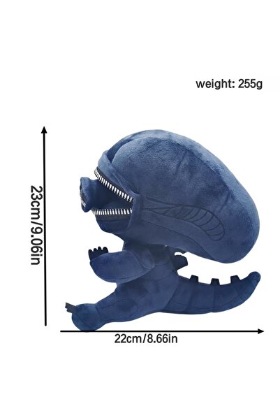 Choice حيوان محشو ناعم على شكل حيوان فضائي زينومورف أزرق داكن، لعبة قطيفة رائ...