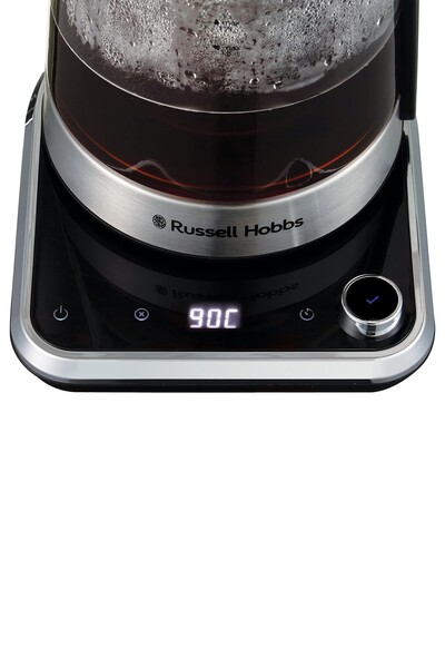 RUSSEL HOBBS 26200-70 Attentiv Temperature Adjustable Glass Kettle with Tea Strainer Stainless Steel 2400W