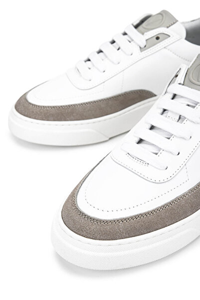 Mario Valentino Men's Genuine Leather White/Ice White Sneakers & Sports Shoes