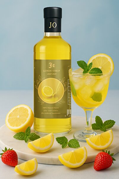 jo drinks Yellow Lemon Syrup