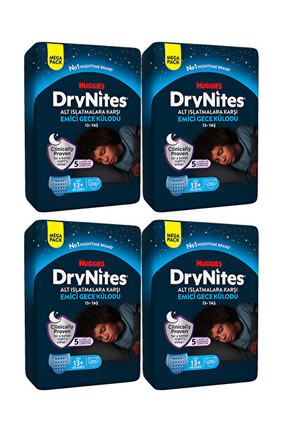 Huggie Huggies DryNites Emici Gece Külodu Erkek 13+ Yaş 48-60 Kg 4 Paket 80 Adet