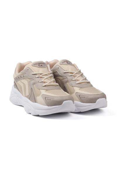 KAJILA Men's Beige Casual Sports Shoes Comfortable Walking Running Sneaker Lightweight Sole
