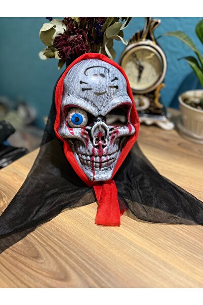 CN İskelet Maske Tek Göz Işıklı Halloween Cadılar Bayramı