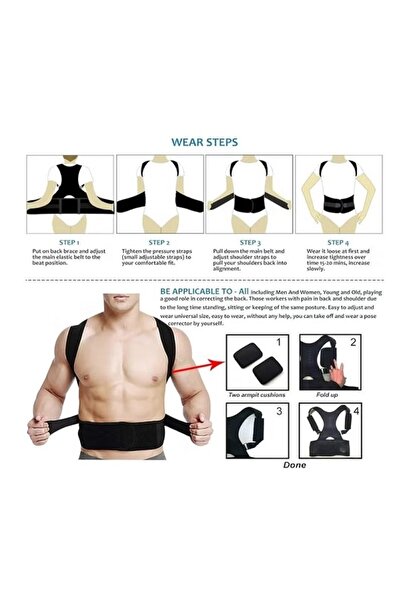 Generic Adjustable back posture corrector for correcting body posture, collarbone, spine, and shoulders. Size XL/XXL.
