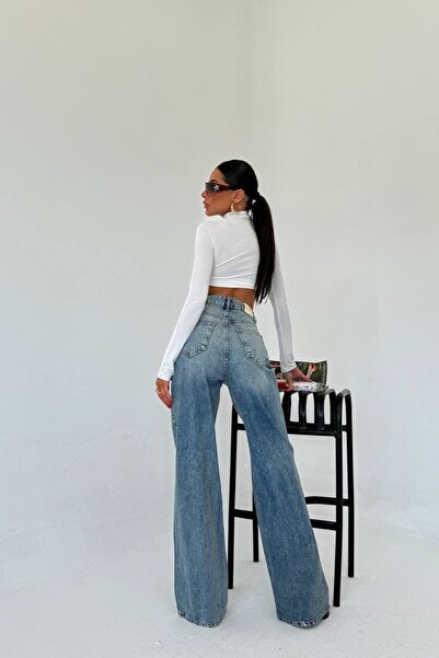 Joana Blugi albaștri supradimensionați pentru femei Xiomara - Mărimea 36