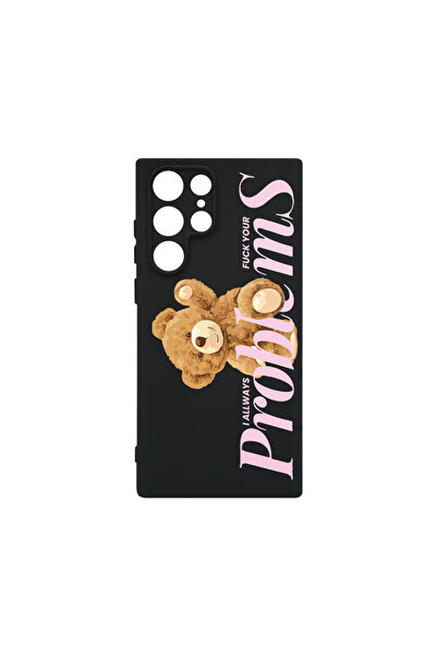 bestcase Husă premium din silicon pentru Samsung Galaxy S22 Ultra, Teddy Bear...