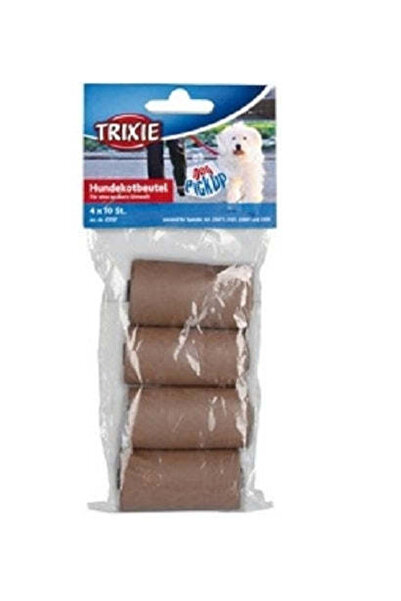 Trixie أكياس نفايات الكلاب متوسطة الحجم قابلة للتحلل الحيوي، 4 × 10 قطع