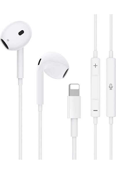 Genel Markalar Tak Çalıştır Lightning Uçlu Mikrofonlu Kulaklık iPhone 13 Seri...