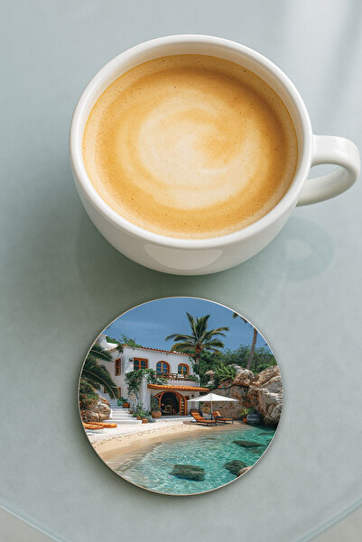 Cekuonline قاعدة كوب دائرية من البليكسي مع نمط مطبوع، تصميم منزلي خيالي فردي