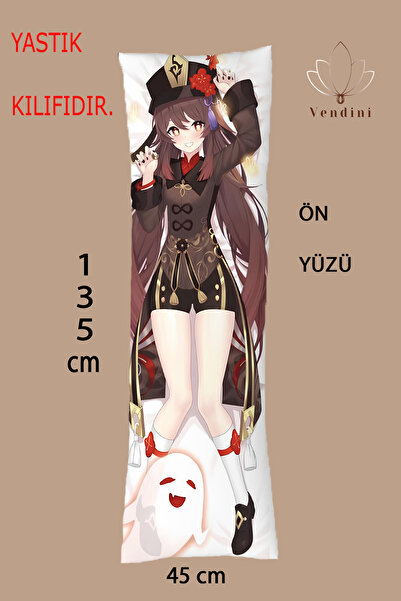 Vendini غطاء وسادة عناق مطبوع عليه شخصية هو تاو من لعبة جينشين إمباكت، وسادة ...