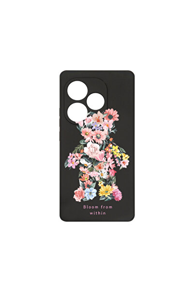 bestcase Husă premium din silicon pentru Realme GT 6, Teddy Bear Bloom From W...