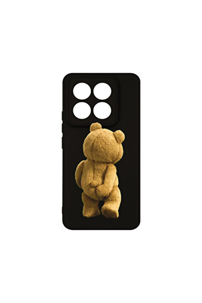 bestcase Husă premium din silicon pentru Xiaomi 14 Pro, Teddy Bear Hidden Sho...